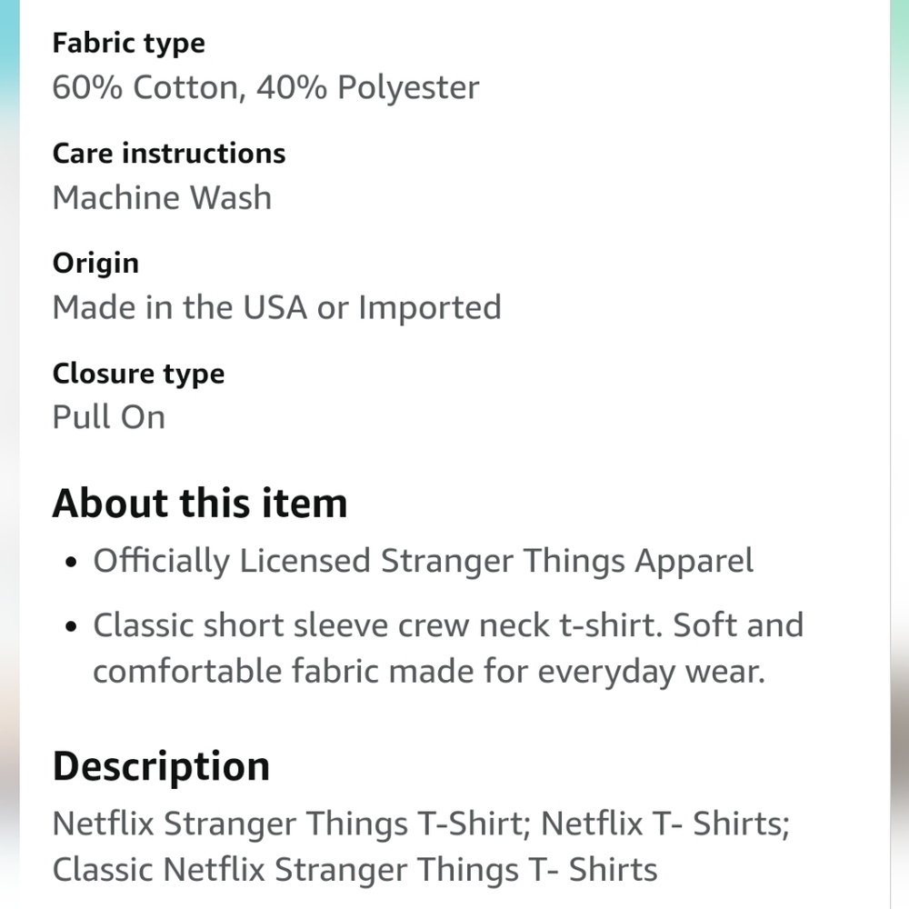 Stranger Things Tee NWT - image 2